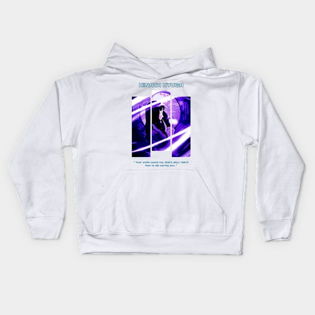 Hinata Hyuga Kids Hoodie by creamypaw design